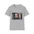 Charcoal cotton T-shirt with Brad Pitt printed design evokes timeless Hollywood charm