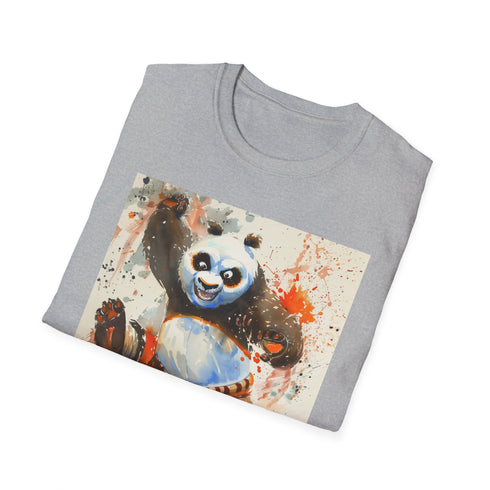 Legendary Dragon Warrior Kung Fu Panda graphic tee in Charcoal.