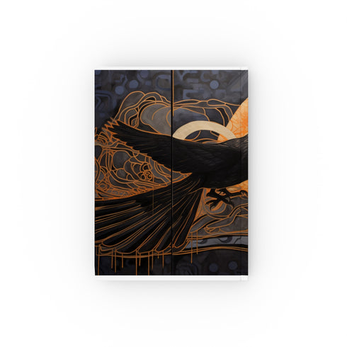 Artful Gilded Shadows Metallic Journal - Luxury Abstract Design, High-Quality Material, Stylish Gift Option