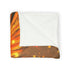 Digital Phoenix in Urban Skyline Plush Fleece Throw Blanket