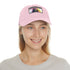 First Lady Neon Dreams Baseball Cap in White with Light Brown Patch