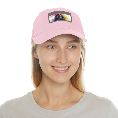 First Lady Neon Dreams Baseball Cap in white with light brown patch