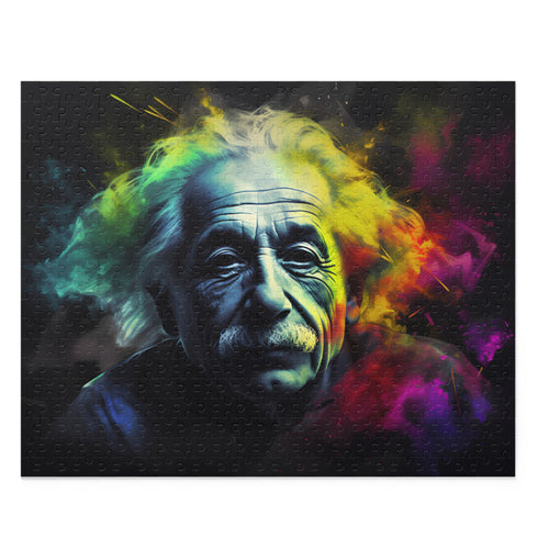 Neon colors Albert Einstein jigsaw puzzle - 10" x 8" 120 pcs.
