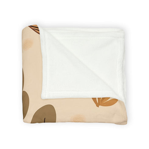 Woodland Hedgehogs & Toadstool Mushrooms Plush Fleece Throw Blanket - View 11 | Prints With Passion