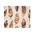 Bohemian Artisan Feathers Seamless Pattern Plush Fleece Throw Blanket - View 2 | Prints With Passion