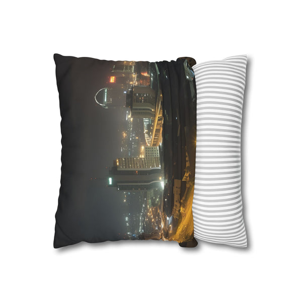 Lagos Nigeria Night Double-Sided Square Cushion Cover
