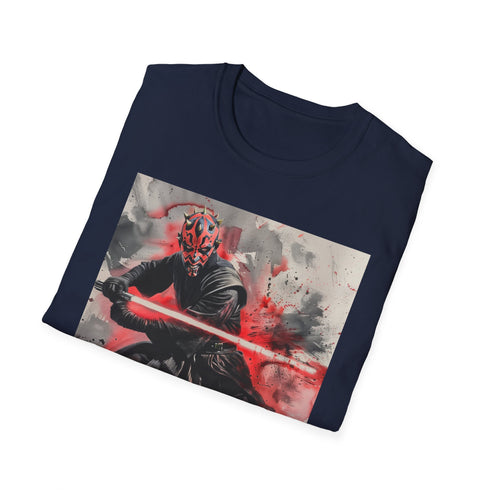 Charcoal crew neck Darth Maul T-shirt with striking Sith Lord illustration