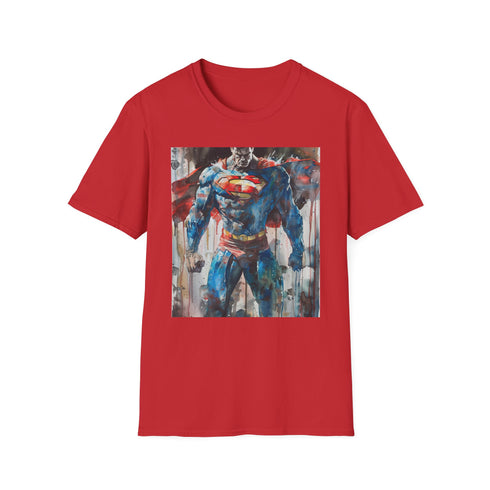 Superman T-Shirt in Charcoal with S Size Regular Fit Cotton.