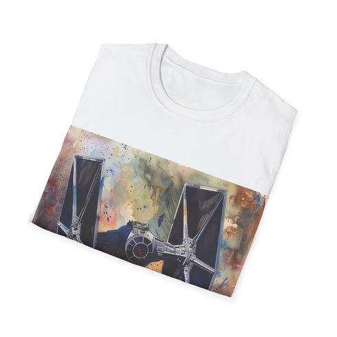 Empires Finest Tie Fighter Tee in Charcoal, Size S. Cotton crew neck Star Wars t-shirt.