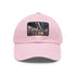 New York City Subway Sunset Watercolor Baseball Cap - White Rectangle