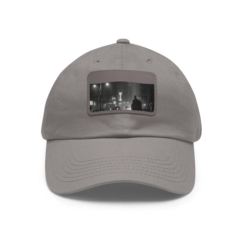 Dark Knight Gotham City Cap in White with Light Brown Patch.