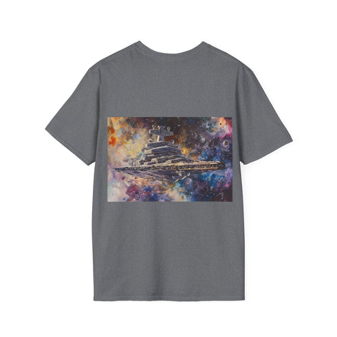 Galactic Empire Star Destroyer Tee in Charcoal, Regular Fit Cotton Shirt