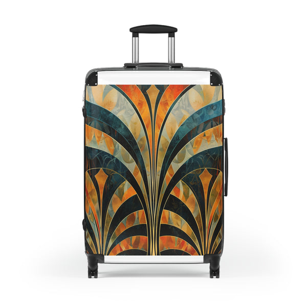 Abstract Art Deco Patterns Small Black Suitcase - Chic Travel Essential