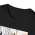 Charcoal cotton crew neck tee with Joe Biden watercolor artwork