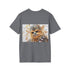 Vibrant charcoal Chewbacca watercolor t-shirt with soft cotton crew neck