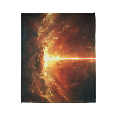 Solar Sword Shattering the Sky Plush Fleece Throw Blanket