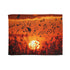 Sunset Made of Music Notes — Plush Fleece Throw Blanket — Full Flat Artwork View