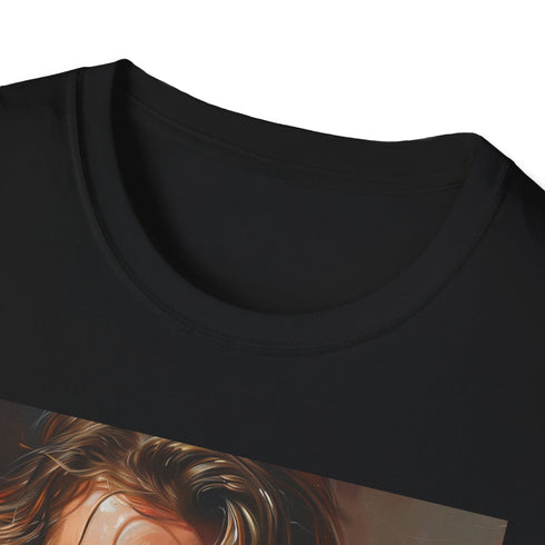 Charcoal crew neck T-shirt with Anakin Skywalker painting vibrant and soft cotton