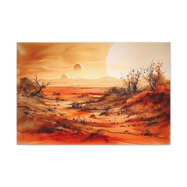 Sandy Desert Sunrise Canvas: Libyan Desert Glass | Canvas | Art & Wall Decor, Canvas, Fall Picks, Hanging Hardware, Home & Living, Indoor, Top Spring Products, Valentine's Day promotion | Prints with Passion