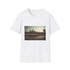 Charcoal cotton crew neck T-shirt featuring Angkor Wat silhouette for summer wear