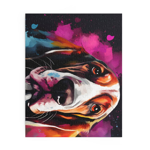 Adorable basset hound jigsaw puzzle for dog lovers.