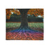 Binary Tree with Rainbow Roots Plush Fleece Throw Blanket