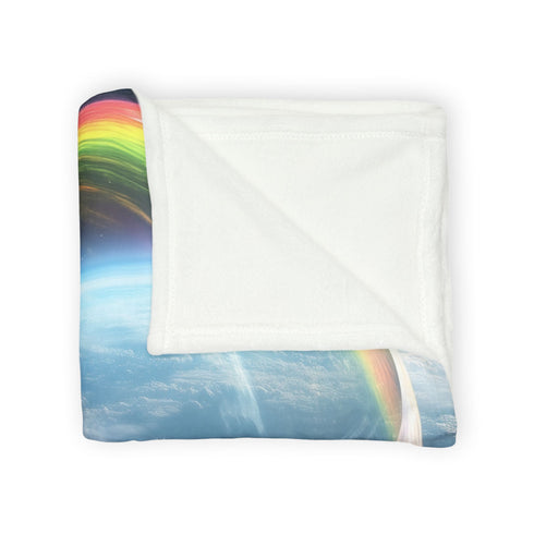 Dream Bubble Drifting over the Earthsola Plush Fleece Throw Blanket