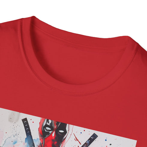 Charcoal Deadpool T-shirt with vivid graphic showcasing irreverent humor