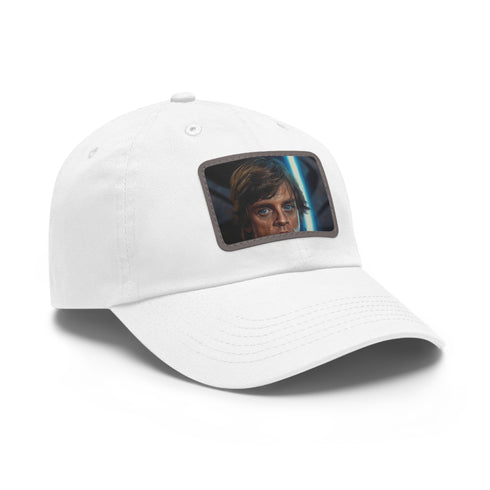 Galactic Jedi Baseball Cap - White cap with light brown patch.