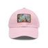White cotton hat with Chrysler Building watercolor design.