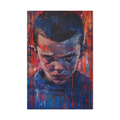 Stranger Things Eleven Canvas Print: Telekinetic Wonder Vans Upside Down Theme