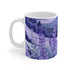Calming lavender fields patterned 11oz ceramic coffee mug for morning tranquility.