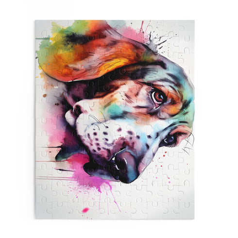 Basset Hound jigsaw puzzle with charming dog design for dog lovers.