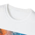 Abstract smoke art t-shirt in charcoal cotton with mesmerizing swirls.