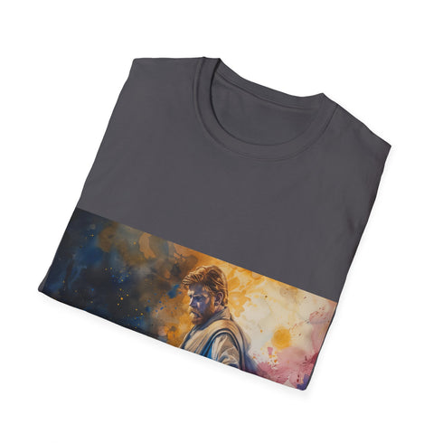 Obi-Wan Kenobi Blue Lightsaber Tee in Charcoal, size S, Star Wars.