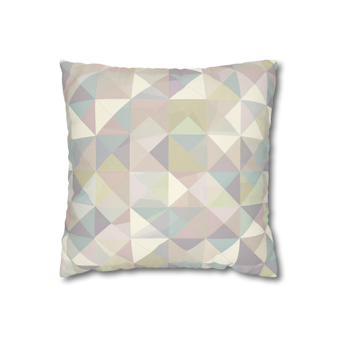 Soft Pastel Geometrics Pillow Case for Modern Elegance in Bedroom Decor
