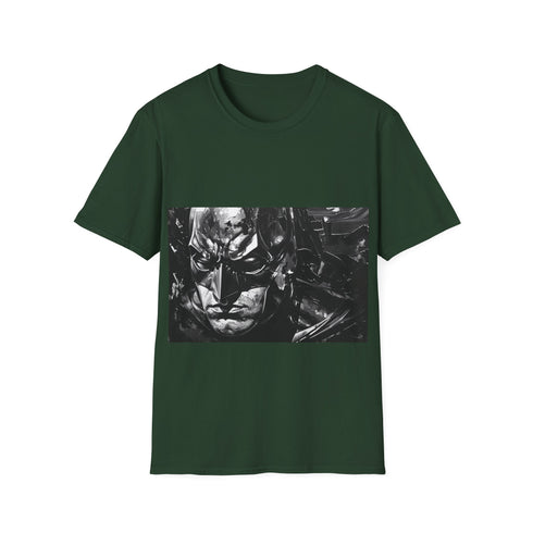 Batman Dark City Tee in Charcoal, Regular Fit, Crew Neck Cotton Shirt.
