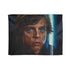 Luke Skywalker Lightsaber Blanket in 30'' x 40'' size, sublimation design.