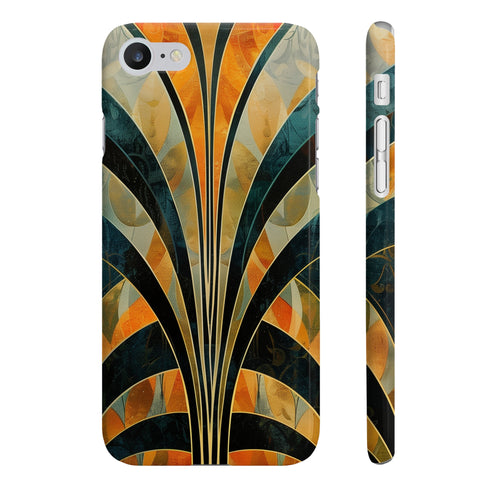 Geometric Art Deco phone case, glossy finish for iPhone 7/8 Plus.