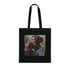 Grunge Revival Tote Bag in Black Cotton - Iconic 90s Style