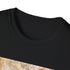 Charcoal cotton t-shirt with vintage airplane graphic and travel stamps design