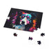 Charming Collie Cuties jigsaw puzzle featuring adorable dog illustration.