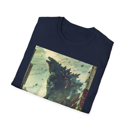 Charcoal Godzilla T-Shirt with Atomic Breath Design for Men and Women