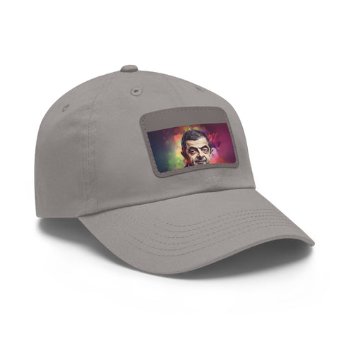 Neon watercolor baseball cap with white/light brown patch and rectangle shape.