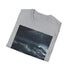 Dark charcoal cotton t-shirt with stormy ocean design, crew neck & regular fit.