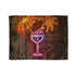 Vibrant tropical cocktail sign design Neon Cocktail Dreams Blanket 30x40.