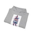 Vibrant navy hoodie with watercolor Conor McGregor illustration.