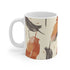 Boho Feathers Coffee Mug with Nature-Inspired Seamless Pattern