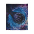 Cosmic Hand Reaching from Black Hole — Plush Fleece Throw Blanket — Product Detail View 7