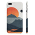 Mountain Sunrise Minimalist Phone Case Glossy iPhone 7 Plus 8 Plus